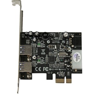 StarTech.com 2 Port PCI Express (PCIe) SuperSpeed USB 3.0 Card Adapter with UASP - LP4 Power - Dual Port USB 3 PCIe Contro