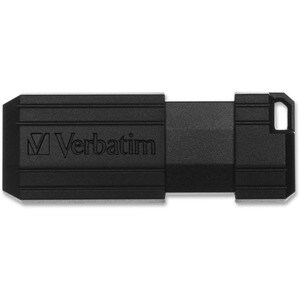 Verbatim PinStripe 64 GB USB 2.0 Type A Flash Drive - Black - 10 MB/s Read Speed - 4 MB/s Write Speed - 2 Year Warranty - 