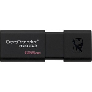 Kingston DataTraveler 100 G3 128 GB USB 3.0 Flash Drive - Black