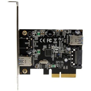 StarTech.com 2 Port USB 3.1 (10Gbps) Card - USB-A 1x External 1x Internal - PCIe USB 3.1 Card with Type-A - PCI Express - 