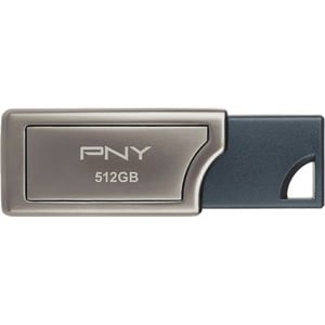 PNY PRO Elite USB 3.2 (Gen 1) Type A Flash Drive - 512 GB - USB 3.2 (Gen 1) Type A - 180 MB/s Write Speed - Gray - 1 Year 
