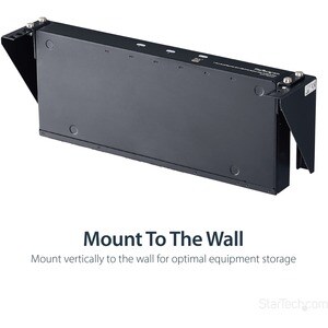 2U Vertical Wall Mount Patch Panel Bracket - Steel Rack Mount Bracket w/Hardware for 19" Network, Server and Data Equipmen