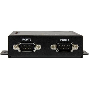 2 Port Serial-to-IP Ethernet Device Server - RS232 - Metal and Mountable - Serial Device Server - RS232 Serial-Over-IP (NE