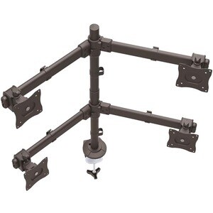 StarTech.com Brazo de Escritorio Articulado para Soporte de 4 Monitores - Mástil de Soporte para 4 Pantallas VESA de hasta
