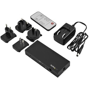 StarTech.com HDMI 2.0 Switch - 4 Port - 4K 60Hz - HDMI Automatic Video Switch Box - Multi Port Hub w/ 1 In 4 Out Functiona