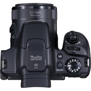Cámara Bridge Canon PowerShot SX70 HS - 20,3 Megapíxel - Negro - 1/2,3" Sensor - Enfoque Automático - 7,5 cm (3")LCD - 65x