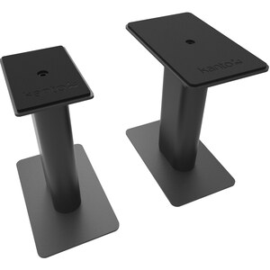 Kanto SP9 9 Inch Tall Universal Desktop Speaker Stand - Black (Pair) - 60 lb Load Capacity - 8.3" Height x 4.3" Width x 7.