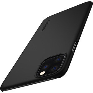 Spigen Thin Fit Case for Apple iPhone 11 Smartphone - Black - Matte - Bump Resistant, Scratch Resistant, Anti-slip - Polyc