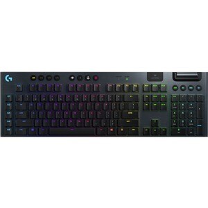 Logitech G915 Gaming Keyboard - Wireless Connectivity - USB Interface - English (US) - Black - Mechanical Keyswitch - Blue