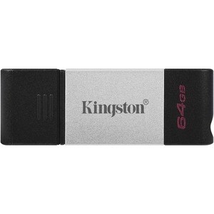 Kingston DataTraveler 80 64 GB USB 3.2 (Gen 1) Type C Flash Drive - 200 MB/s Read Speed