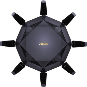 Asus RT-AX89X IEEE 802.11ax Ethernet Wireless Router - 2.40 GHz ISM Band - 5 GHz UNII Band - 8 x Antenna(8 x External) - 7