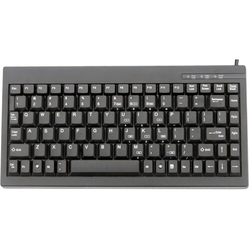 Solidtek Mini 88 Keys POS Keyboard Black PS/2 KB-595BP - PS/2 - 88 Key - English - PC - QWERTY