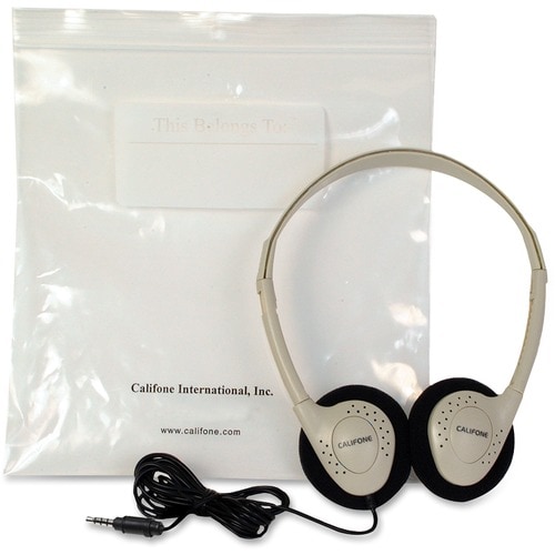 Califone CA-2 Storage Stereo Headphone - Stereo - Beige - Mini-phone (3.5mm) - Wired - 32 Ohm - 20 Hz 20 kHz - Over-the-he