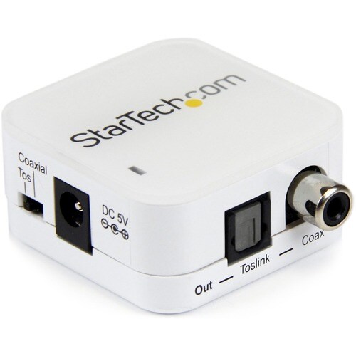 StarTech.com Two Way Digital Coax to Toslink Optical Audio Converter Repeater - 1 x RCA