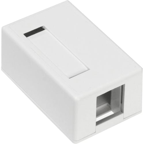 Leviton QuickPort 1 Socket Surface Mounting Box - 1 x Socket(s) - White
