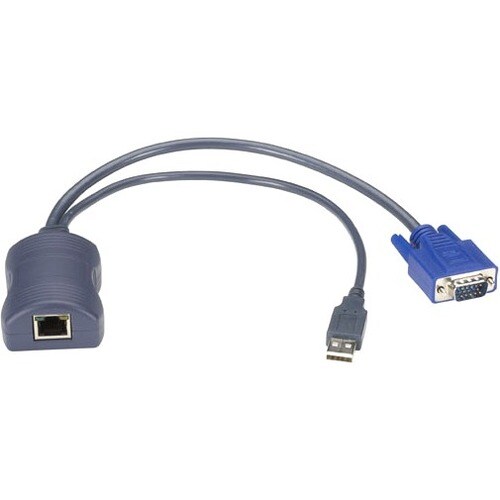 Black Box Server Access Module - VGA, USB - RJ-45 Female Network - HD-15 Male VGA, Type A Male USB - 164ft
