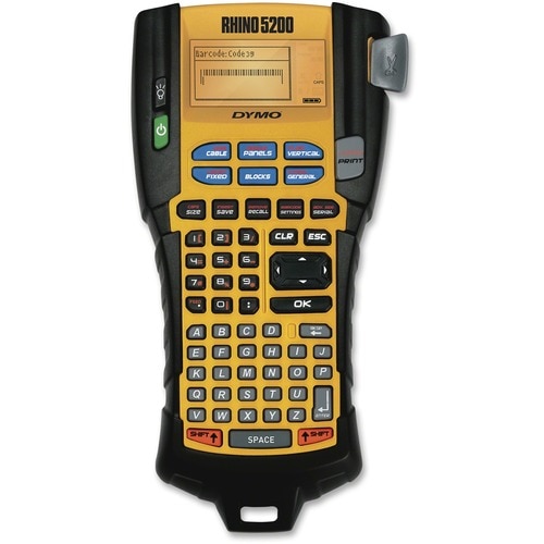 Dymo RhinoPRO 5200 Label Maker - Thermal Transfer - 8 Font Size - Label, Tape - 0.24" , 0.35" , 0.47" , 0.75" - LCD Screen