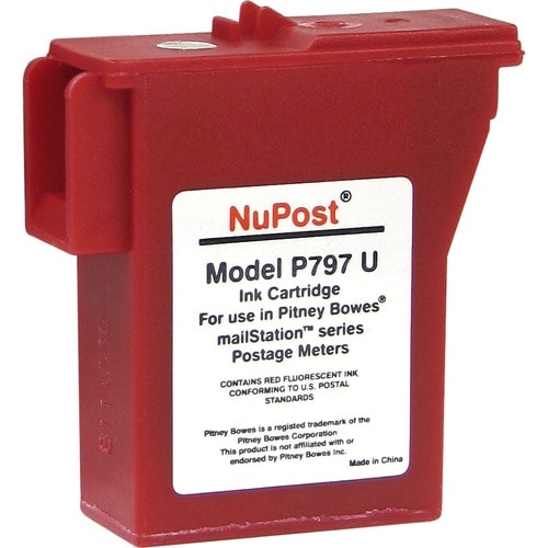 V7 Remanufactured Postage Meter Red Ink Cartridge for Pitney Bowes 797-0/797-Q/797-M - 400 page yield - Inkjet - 800 Pages