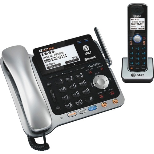Vtech AT&T TL86109 Cordless Phone with Answering Machine - 2 x Phone Line - Answering Machine - Backlight