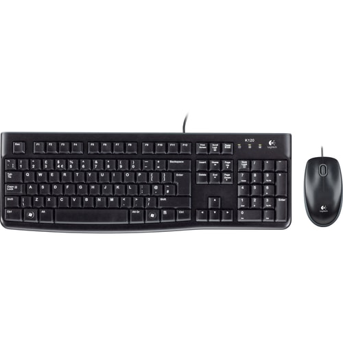 Logitech MK120 Keyboard & Mouse - USB Cable Keyboard - Hungarian - USB Cable Mouse - Optical - Symmetrical
