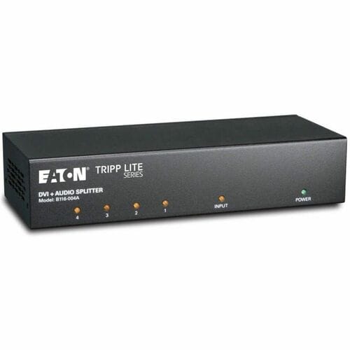 Tripp Lite 4-Port DVI Single Link Video / Audio Splitter / Booster DVIF/2xF - 1920 x 1200 - WUXGA - 1 x 44 x DVI Out - TAA