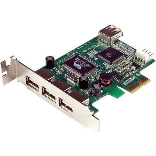 StarTech.com 4 Port PCI Express Low Profile High Speed USB Card - PCIe USB 2.0 Card - PCI-E USB 2.0 Card - 4 Total USB Por