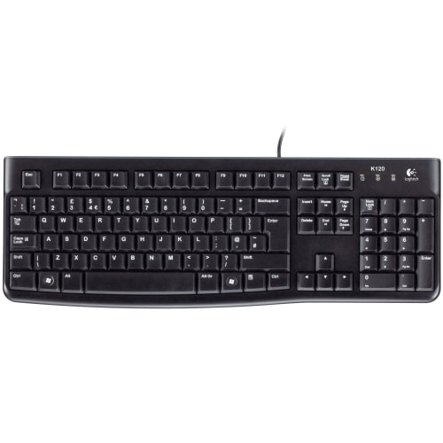 Logitech K120 Keyboard - Cable Connectivity - English (US) - English (US)