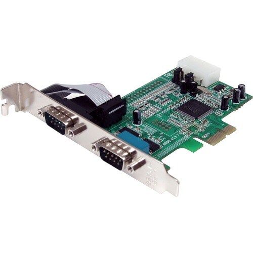 StarTech.com 2 Port PCIe Serial Adapter Card with 16550 - PCI Express - PC, Mac, Linux - 2 x Number of Serial Ports External