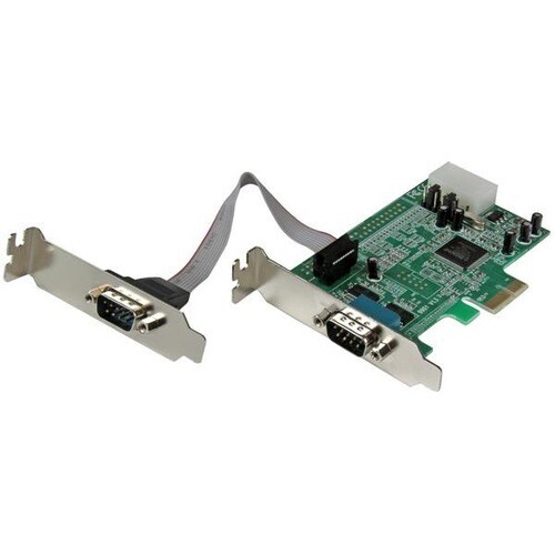 StarTech.com 2 Port Low Profile PCI Express Serial Card - 16550 - PCI Express - PC - 2 x Number of Serial Ports External