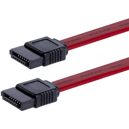 StarTech.com 12in SATA Serial ATA Cable - First End: 1 x 7-pin Male SATA - Second End: 1 x 7-pin Male SATA - 6 Gbit/s - Pl