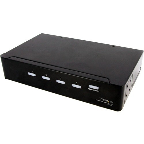 StarTech.com 4 Port DVI Video Splitter with Audio - 1920 x 1200 - WUXGA - 1 Input Device - 4 Display - Computer, Display -