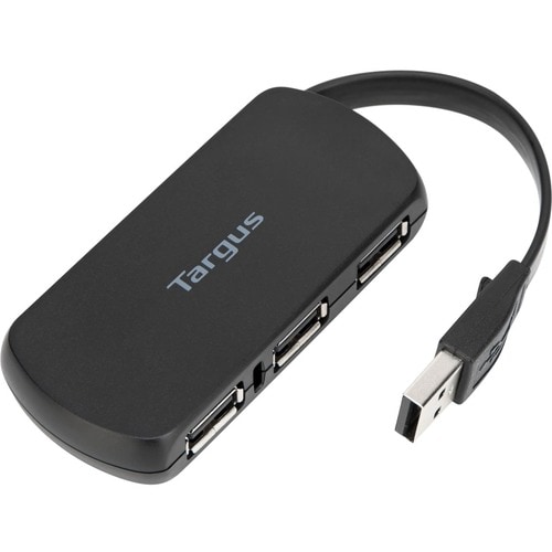 Targus ACH114EU USB Hub - USB - External - Black - 4 Total USB Port(s) - 4 USB 2.0 Port(s) - PC, Mac
