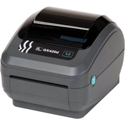 Zebra GX420d Desktop Direct Thermal Printer - Monochrome - Label Print - USB - Serial - Parallel - UK, EU - LCD Display Sc