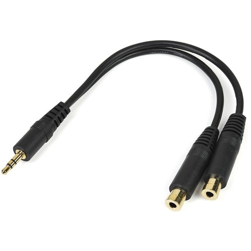 StarTech.com 15cm Stereo Splitter Cable - 3.5mm Male to 2x 3.5mm Female - First End: 1 x Mini-phone Stereo Audio - Male, S