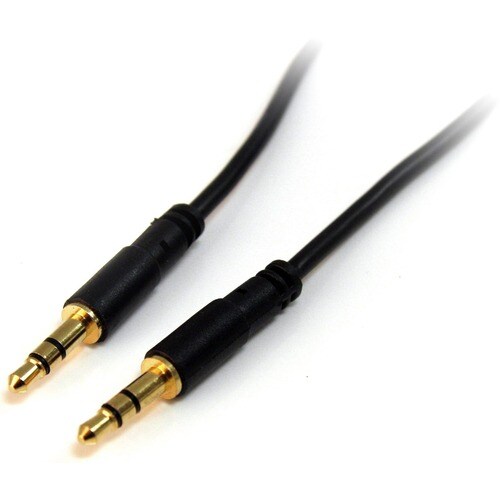 StarTech.com 91cm (3 ft.) / 91cm Slim 3.5mm Stereo Audio Cable - M/M - First End: 1 x Mini-phone Male Stereo Audio - Secon