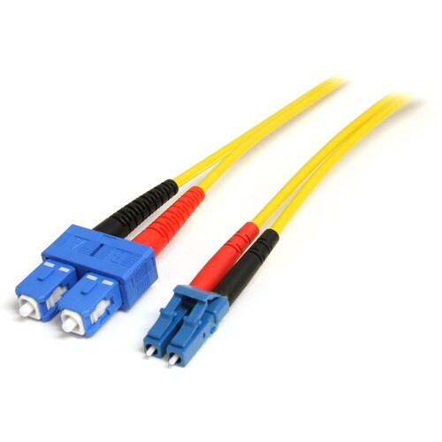 StarTech.com 1m Fiber Optic Cable - Single-Mode Duplex 9/125 - LSZH - LC/SC - OS1 - LC to SC Fiber Patch Cable - 1m - 2 x 