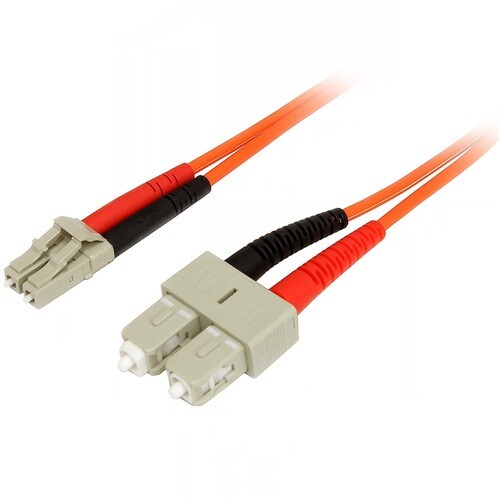 StarTech.com 1m Fiber Optic Cable - Multimode Duplex 50/125 - LSZH - LC/SC - OM2 - LC to SC Fiber Patch Cable - 3.2ft - 1 