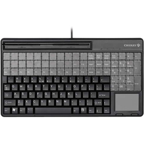 CHERRY POS Keyboard - QWERTY Layout - 143 Key(s) - 123 Programmable Key(s) - 60 Relegendable Key(s) - USB - Black