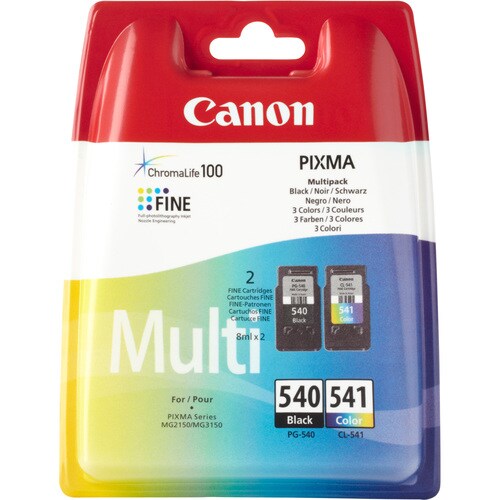 Canon 5225B006 Original Inkjet Ink Cartridge - Black, Cyan, Magenta, Yellow - 2 / Pack - 180 Pages Black, Pages Tri-color
