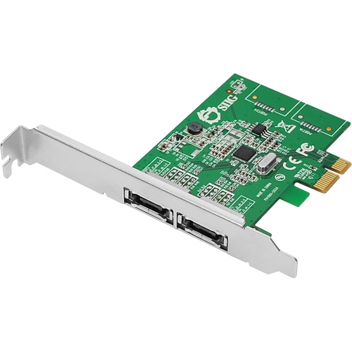 SIIG DP eSATA 6Gb/s 2-Port PCIe - Serial ATA/600 - PCI Express - Dual-profile - Plug-in Card - 2 Total SATA Port(s) - 2 SA
