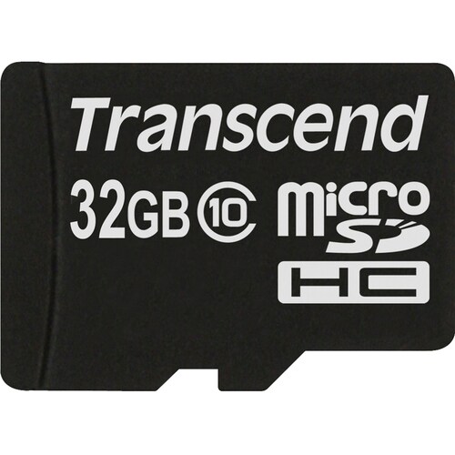 Transcend 32 GB Class 10 microSDHC - 20 MB/s Read - 17 MB/s Write