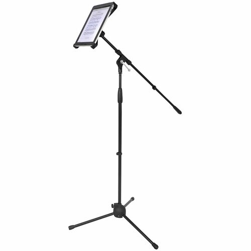 PylePro Multimedia Microphone Stand With Adapter for iPad 2 (Adjustable for Compatibility w/iPad 1) - 6.5" Height x 4" Width