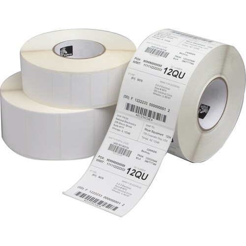 Zebra Z-Perform Multipurpose Label - 102 mm Width x 51 mm Length - Permanent Adhesive - Rectangle - Thermal Transfer - Whi
