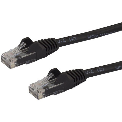 StarTech.com 1m Black Gigabit Snagless RJ45 UTP Cat6 Patch Cable - 1 m Patch Cord - 1m Cat 6 Patch Cable - 1 x RJ-45 Male 