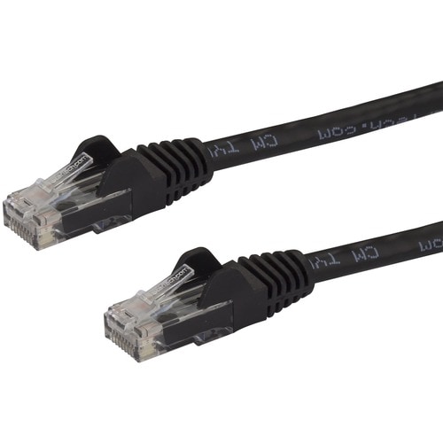 StarTech.com 5m Black Gigabit Snagless RJ45 UTP Cat6 Patch Cable - 5 m Patch Cord - 5m Cat 6 Patch Cable - 1 x RJ-45 Male 