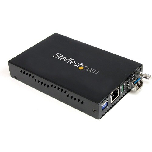 StarTech.com 1000 Mbps Gigabit Single Mode Fiber Media Converter LC 40 km - 1000Base-T, 1000Base-SX/LX - Desktop, Rack-mou