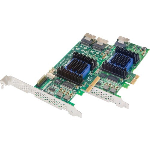 Microchip Adaptec 6405E SAS Controller - Serial ATA/600, 6Gb/s SAS - PCI Express 2.0 x1 - Low-profile - Plug-in Card - RAI