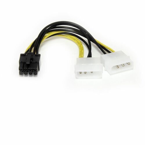 StarTech.com 15cm 6in. LP4 to 8 Pin PCI Express Video Card Power Cable Adapter - lp4 to PCI express - molex to 8 pin PCIe 