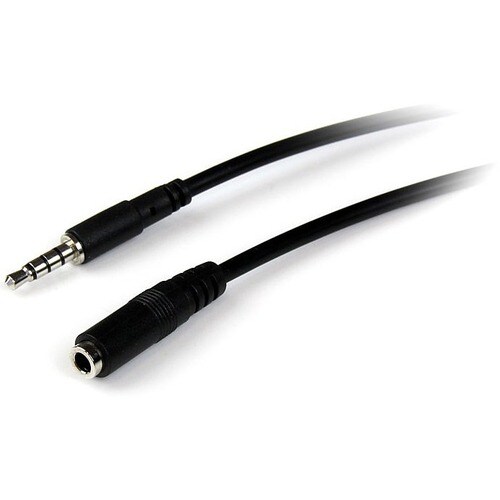 StarTech.com 1m 3.5mm 4 Position TRRS Headset Extension Cable - M/F - First End: 1 x Mini-phone Audio - Male - Second End: