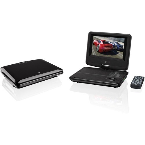 GPX PD701B Portable DVD Player - 7" Display - 480 x 234 - Black - DVD+RW, DVD-RW, CD-RW - JPEG - DVD Video - 16:9 - CD-DA 